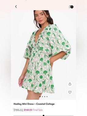 Hadley mini dress. Size small. Tags attached